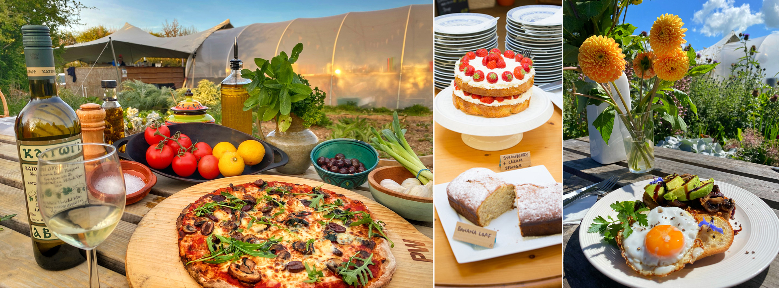 Pizza, cake and breakfast at The Tipi Kitchen